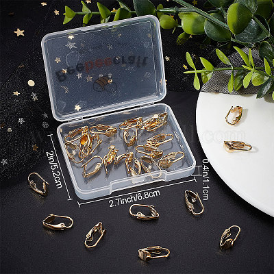 Латунные клипсы серьги KK-BBC0004-86-1