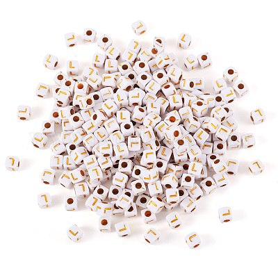 Непрозрачные акриловые бусины MACR-TAG0001-07L-1