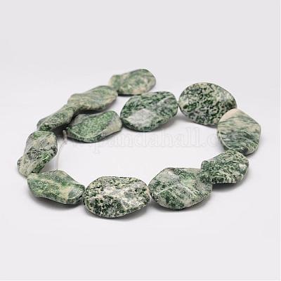 Натуральные зеленые пятна нитей яшмы G-K153-K02-1