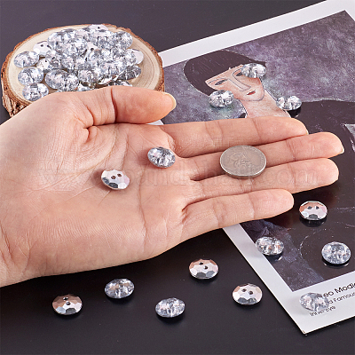 Пуговицы из акрилового страза X-BUTT-TAC0001-01-1