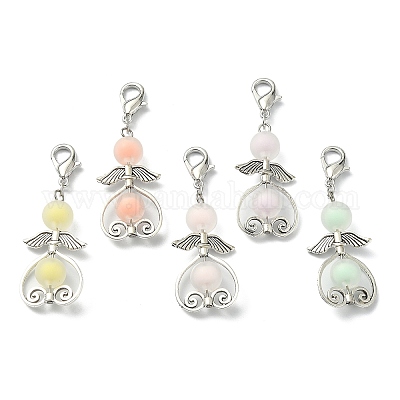 Прозрачные матовые акриловые подвесные украшения HJEW-JM01114-1