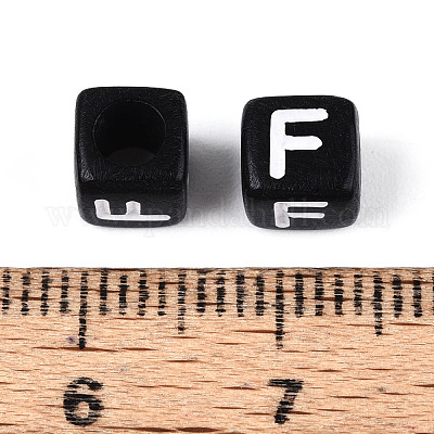 Начальные акриловые бусины с горизонтальной дырочкой OACR-ZX006-35F-1