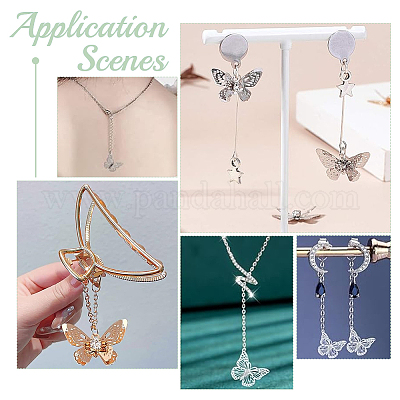 40 шт. филигранные подвески из нержавеющей стали 201 и 304 двух цветов STAS-UN0057-13-1