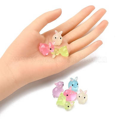 10шт 5 цвета светящаяся смола украшение дисплея DJEW-YW0001-02-1