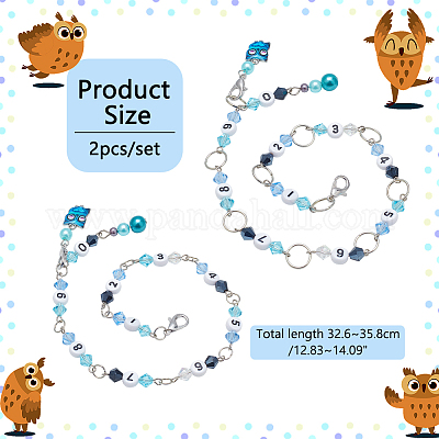 Цепочки для вязания рядов из стеклянных и акриловых бисера HJEW-AB00547-1