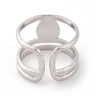 Кольца-манжеты из нержавеющей стали 304 в форме капли RJEW-G314-05P-1