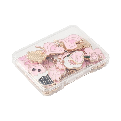 36 шт. 9 стиля подвески из сплава и эмали на тему Дня святого Валентина ENAM-FS0002-52-1