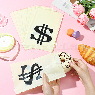 100 шт. целлофановые пакеты черного цвета с изображением доллара ABAG-SP0001-44-1