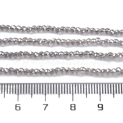 Стеклянные бусины с гальваническим покрытием  EGLA-H107-01A-PL02-1