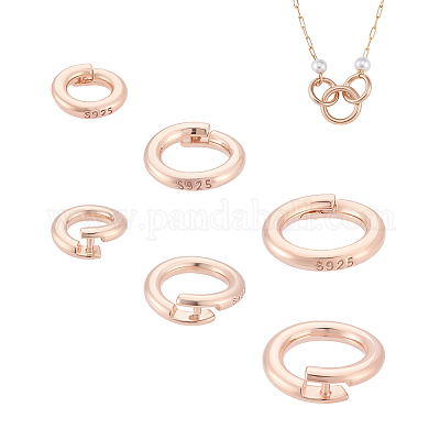 6 шт. 3 стиля 925 застежки-крутилки из стерлингового серебра STER-PH0003-73RG-1