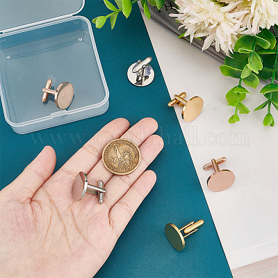 3 пара запонок из нержавеющей стали 201 3 цвета для мужчин STAS-UN0051-90-1