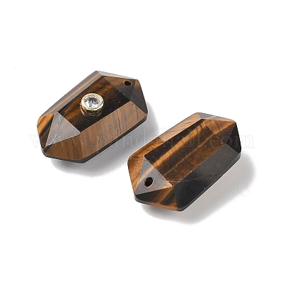 Граненые подвески из натурального тигрового глаза G-B151-02H-1