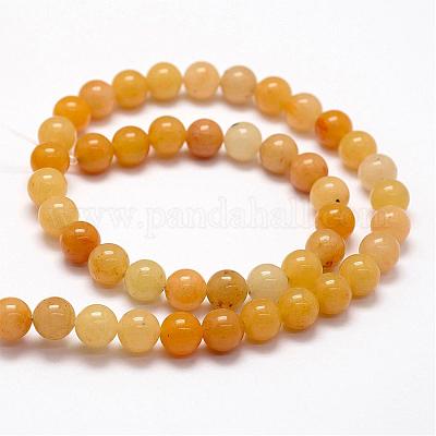 Натуральный старый топаз нефрит бисер пряди G-F364-06-8mm-1