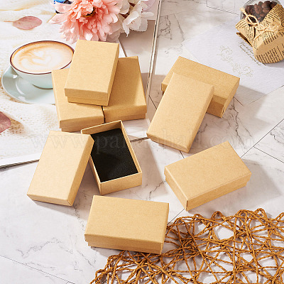 Прямоугольная картонная бумажная шкатулка для драгоценностей CON-TAC0015-01C-1