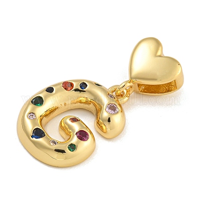 Латунные подвески из микро-паве KK-P281-01G-G-1