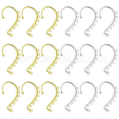 20шт 2 цвета сплава ушные манжеты выводы PALLOY-CJ0002-62-1