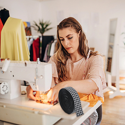 10 ярд плоского нейлонового жаккардового эластичного шнура OCOR-HS0001-01B-1