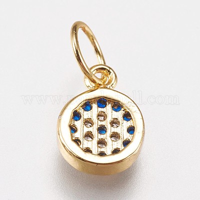 Латунные микро проложить кубического циркония подвески ZIRC-E145-07G-1