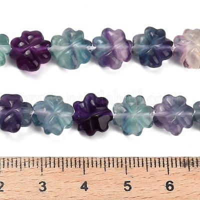 Нити резных бусин из натурального флюорита G-L634-J04-A02-1