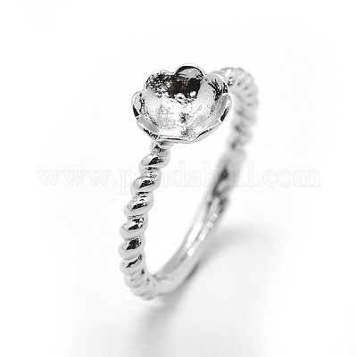 20 шт. латунных регулируемых колец для пальцев KK-SC0003-31-1