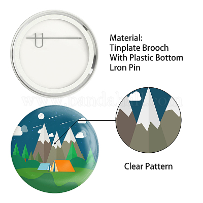 Брошь из белой жести JEWB-WH0013-001-1