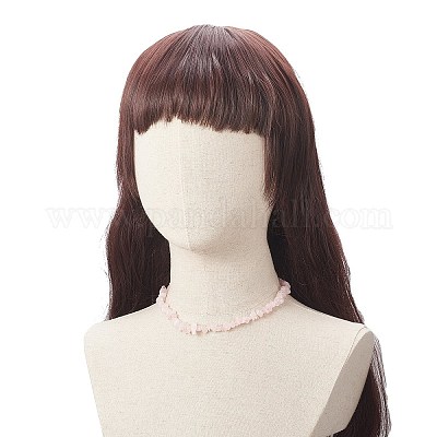 Ожерелья из бусин с натуральным розовым кварцем NJEW-JN04225-01-1