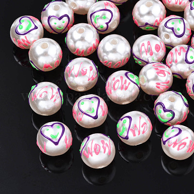 Абс пластиковые жемчужные бисера KY-N015-108-1