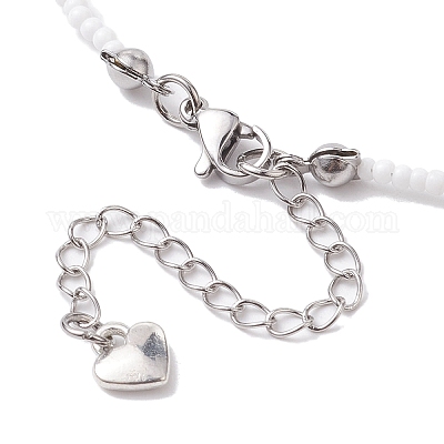 Ожерелья из смолы и стеклянных бусин NJEW-MZ00029-1