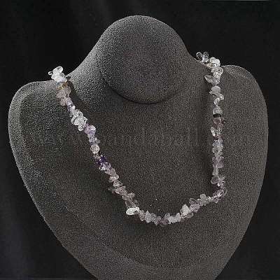 Натуральный ужин 7 рутиловый кварцевый чип бусины ожерелья для мужчин и женщин NJEW-G159-01A-1