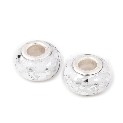 Европейские бусины-рондель из непрозрачной смолы RESI-Z046-03-1