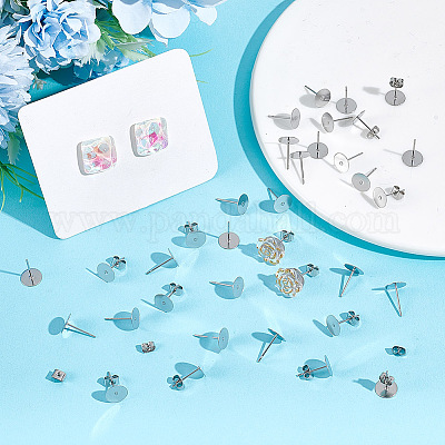 Фурнитура для сережек-гвоздиков из хирургической нержавеющей стали 316 STAS-UN0058-53-1