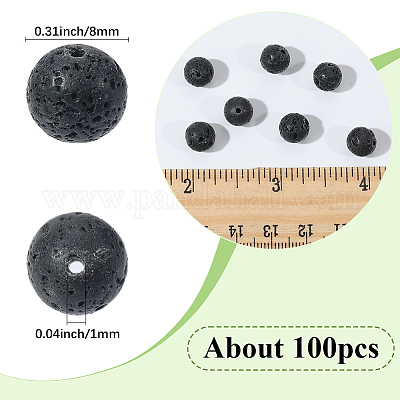 2 starnds нити бусин из натуральной лавы G-SP0001-28-1