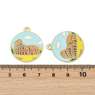 Подвески из эмали и сплава ENAM-V001-02A-G-1