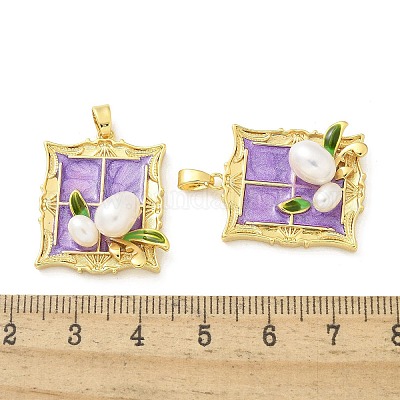 Латунь эмаль подвески KK-Z083-13G-1