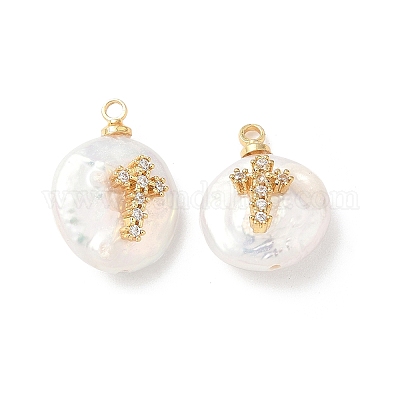 Подвески из натурального пресноводного жемчуга PEAR-F008-19G-01-1