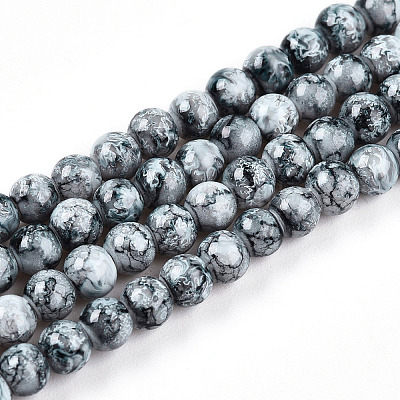 Выпечка окрашенные стеклянные бусины пряди X1-DGLA-N003-4mm-A06-1