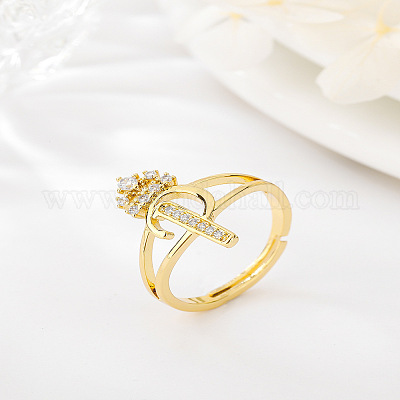 Латунные микро проложить пальцев кольца кубического циркония FS-WG67CBC-17-1