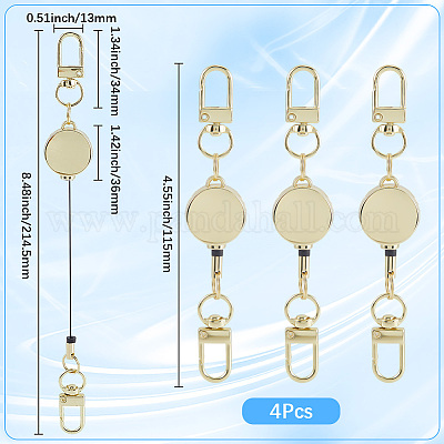 4 шт. прочные выдвижные застежки для брелка из сплава FIND-SC0016-49G-1