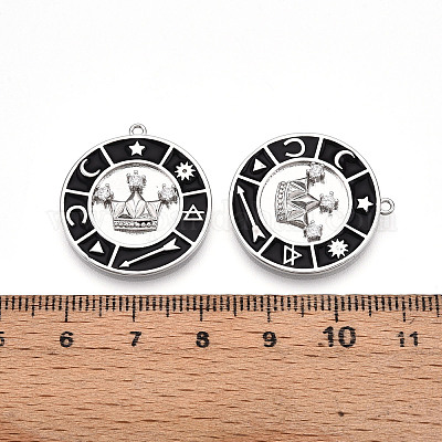 Латунные микропроволочные кубические циркониевые подвески из эмали ZIRC-T016-18P-1