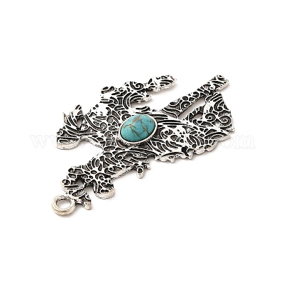 Большие подвески из сплава в стиле ретро TIBEP-L020-06AS-1