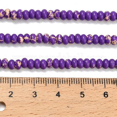 Синтетические имперские нитки из бисера яшмы G-L635-A09-4x2mm-05-1