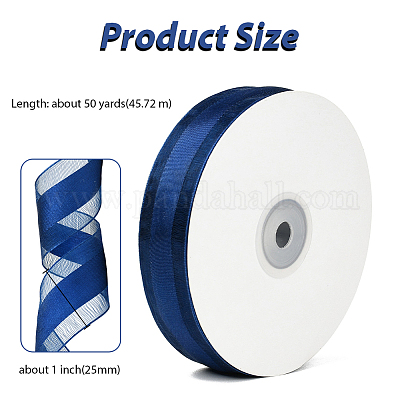 1 рулон однотонных лент из органзы ORIB-CY0001-02B-1