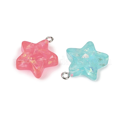 Прозрачные смоляные подвески RESI-Q020-04A-1