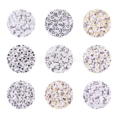 Непрозрачные белые акриловые бусины MACR-CD0001-02-1