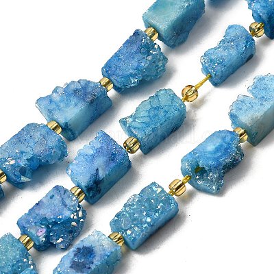 Гальванические натуральный druzy шарики агата стренг G-R012-A02-03-1