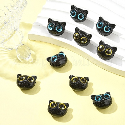 10шт 2 цвета непрозрачных бусин из смолы RESI-YW0001-93-1