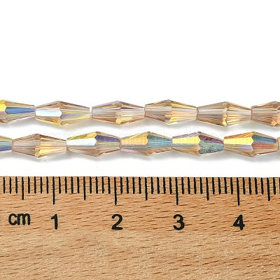 Прозрачные стеклянные бусины гальваническим пряди GLAA-K064-05A-AB04-1