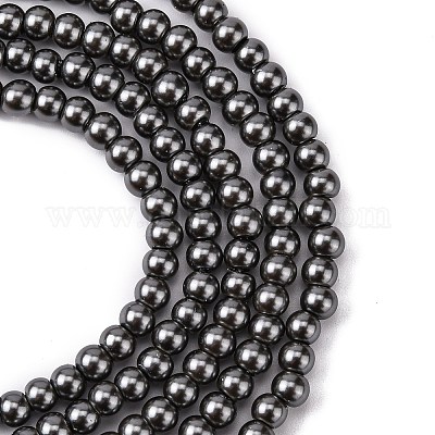 Экологичные стеклянные жемчужные бусины HY-J002-4mm-HX088-1