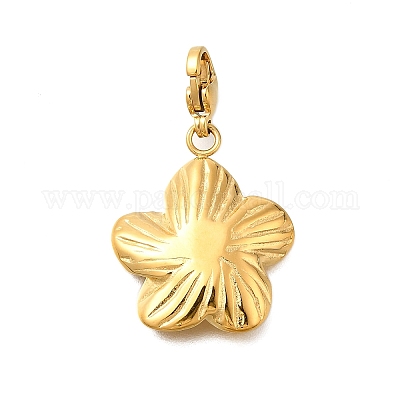 Подвесные украшения из нержавеющей стали 304 в виде цветка STAS-R159-14G-1