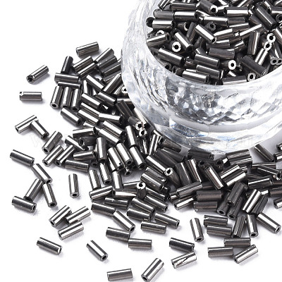 Стеклянные бусины цвета металлик SEED-N005-001-D01-1